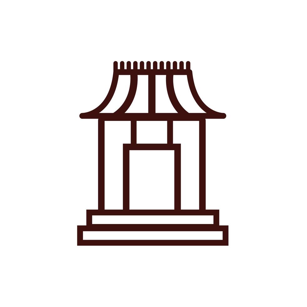 icône de l'architecture de la porte en arc de Chine vecteur