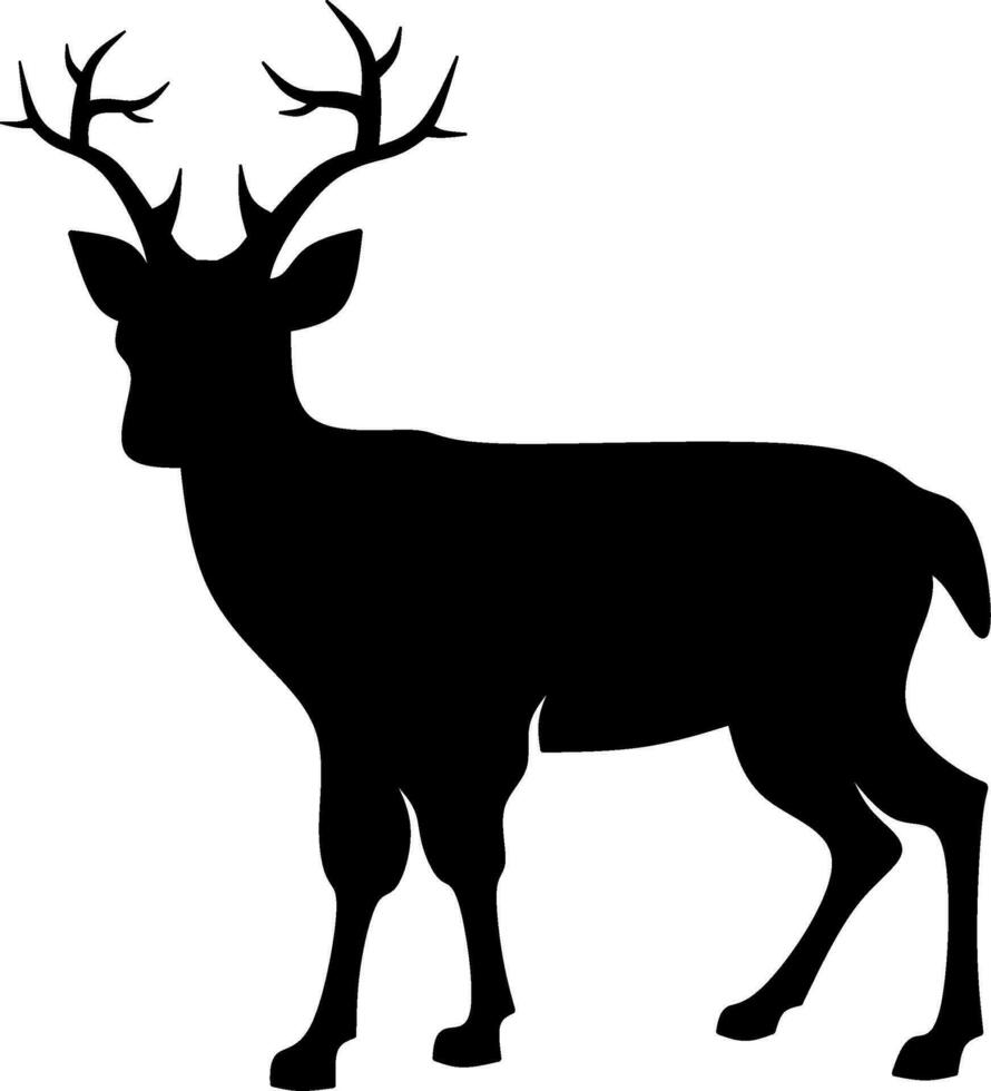 cerf icône vecteur illustration. cerf silhouette pour icône, symbole ou signe. cerf symbole pour conception à propos animal, faune, faune, zoo, nature, chasse, hiver et Noël