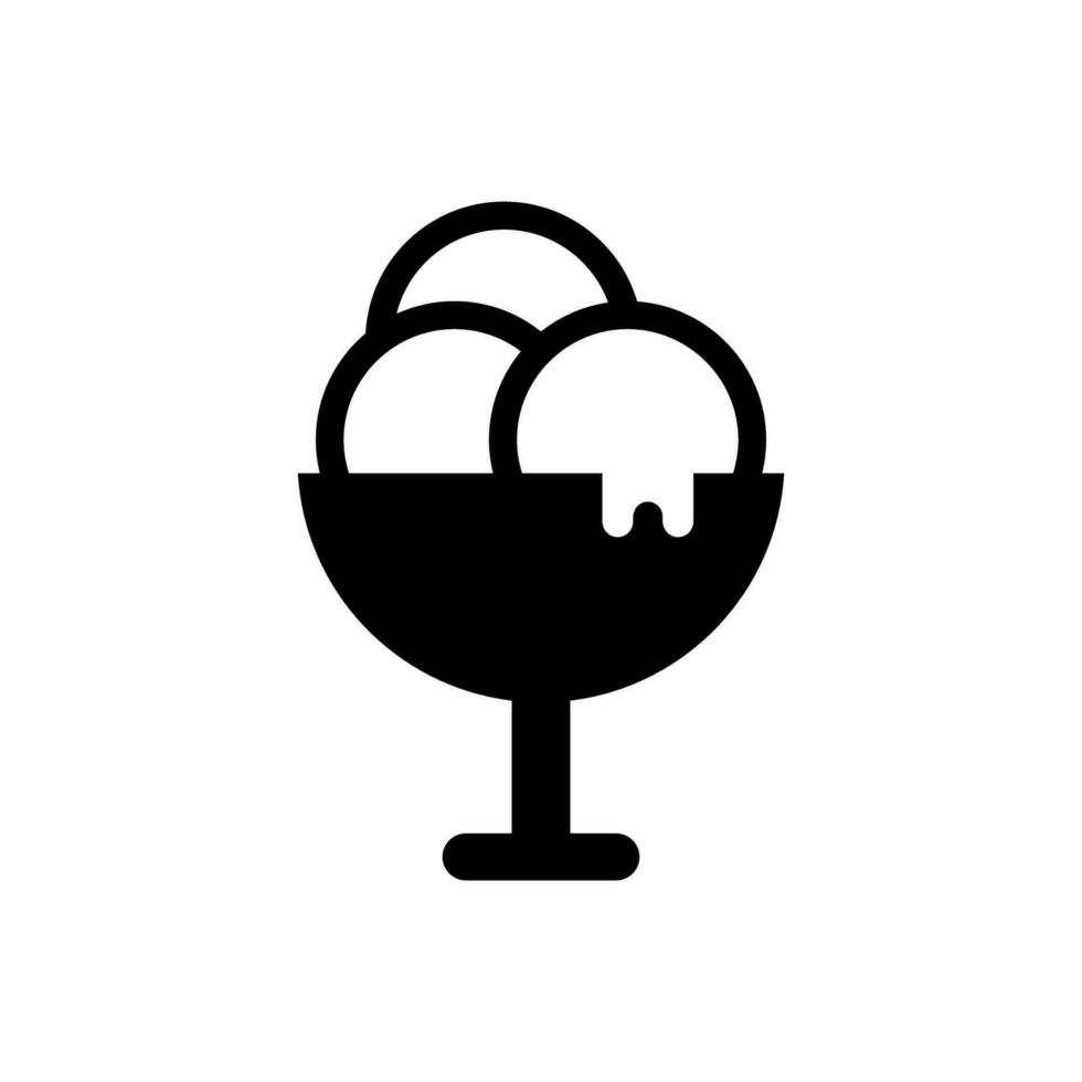 la glace crème tasse icône, logo isolé sur blanc Contexte vecteur
