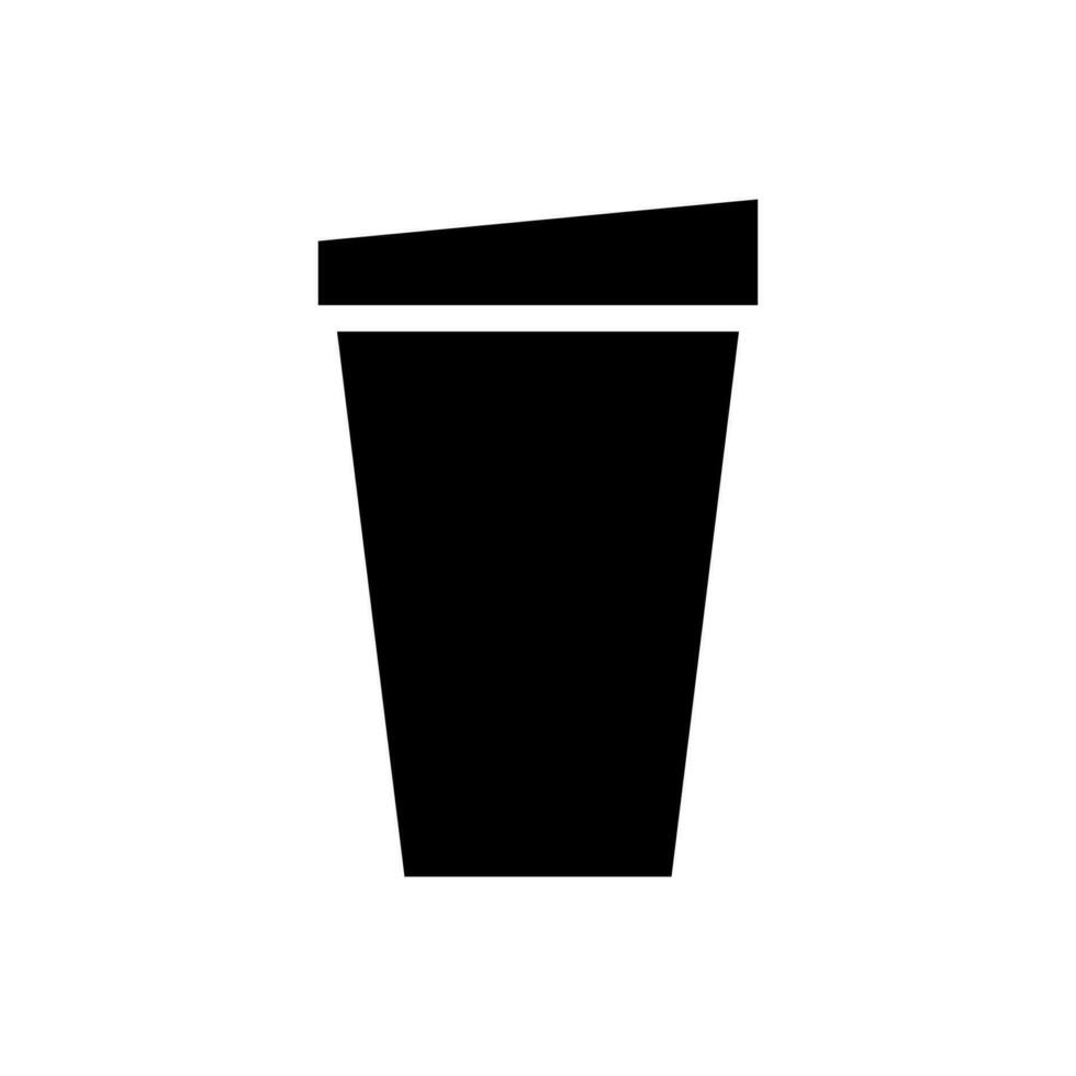 papier tasse icône, logo isolé sur blanc Contexte vecteur