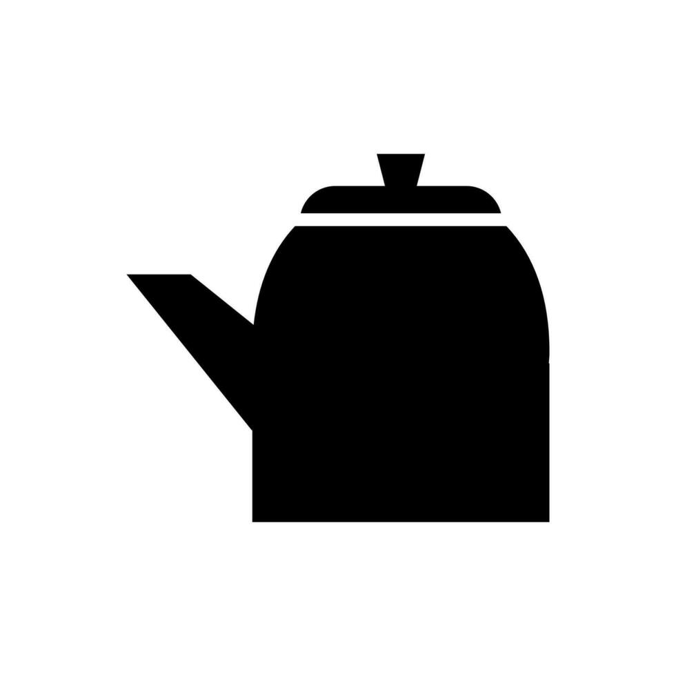 bouilloire icône, logo isolé sur blanc Contexte vecteur