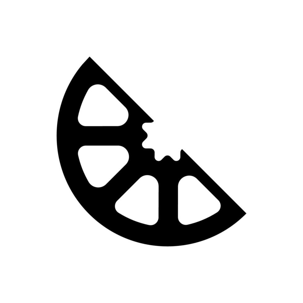 Orange tranche icône, logo isolé sur blanc Contexte vecteur