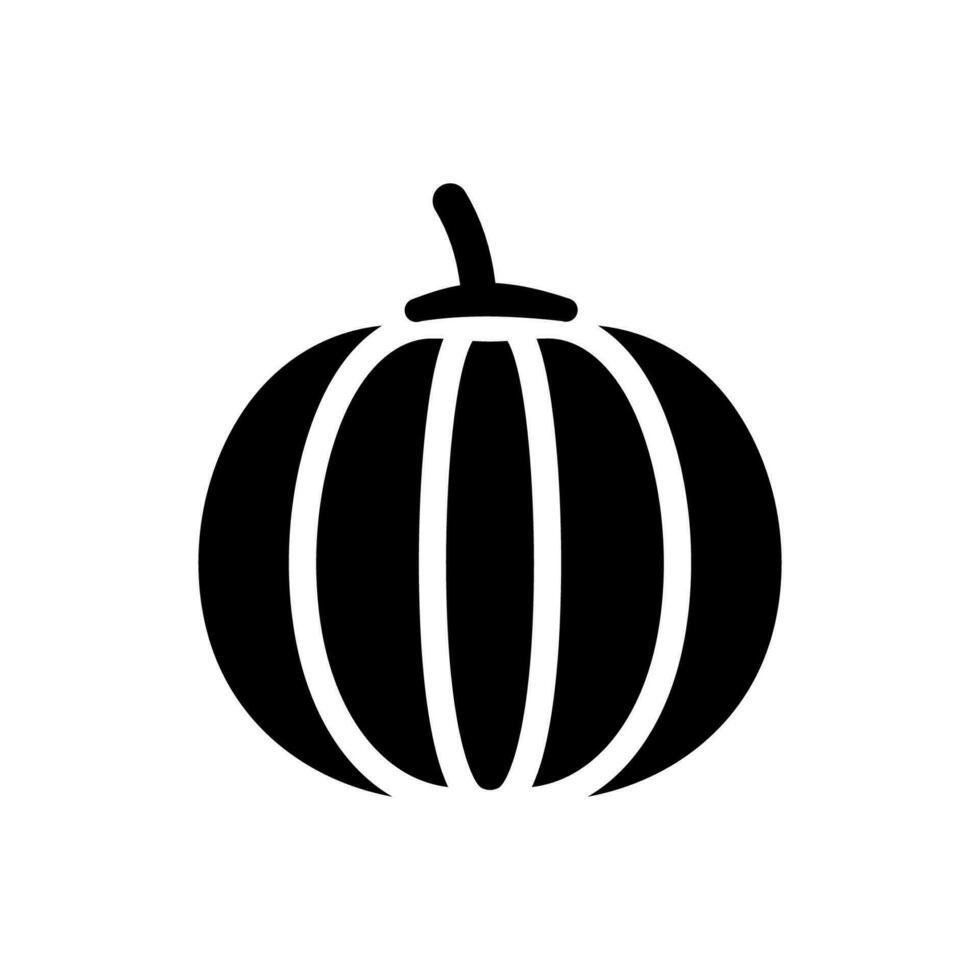 citrouille icône, logo isolé sur blanc Contexte vecteur