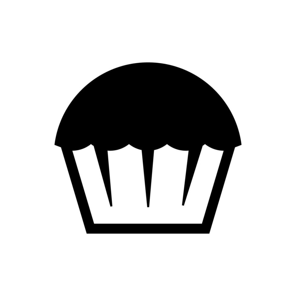 muffin icône, logo isolé sur blanc Contexte vecteur