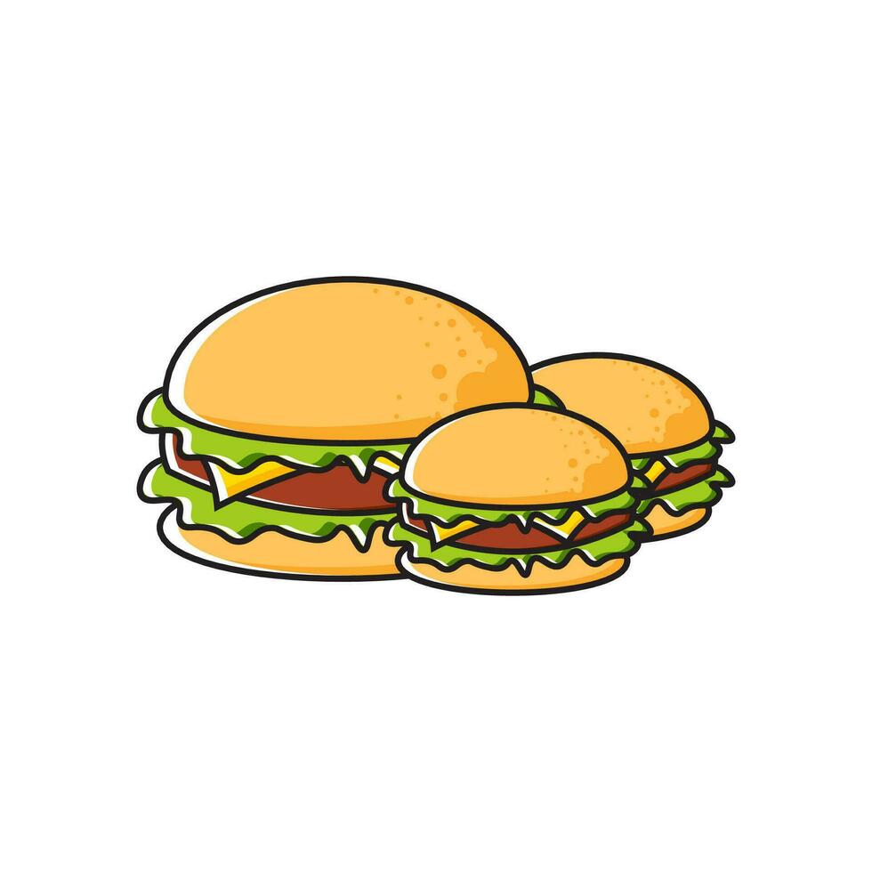 illustration de restauration rapide burger vecteur