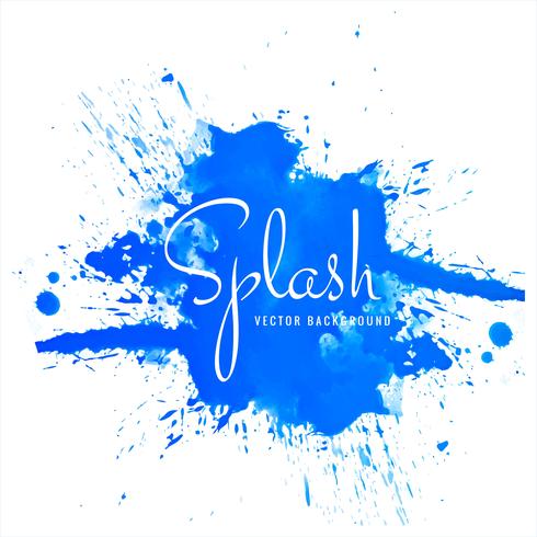 Fond de splash aquarelle bleu moderne vecteur