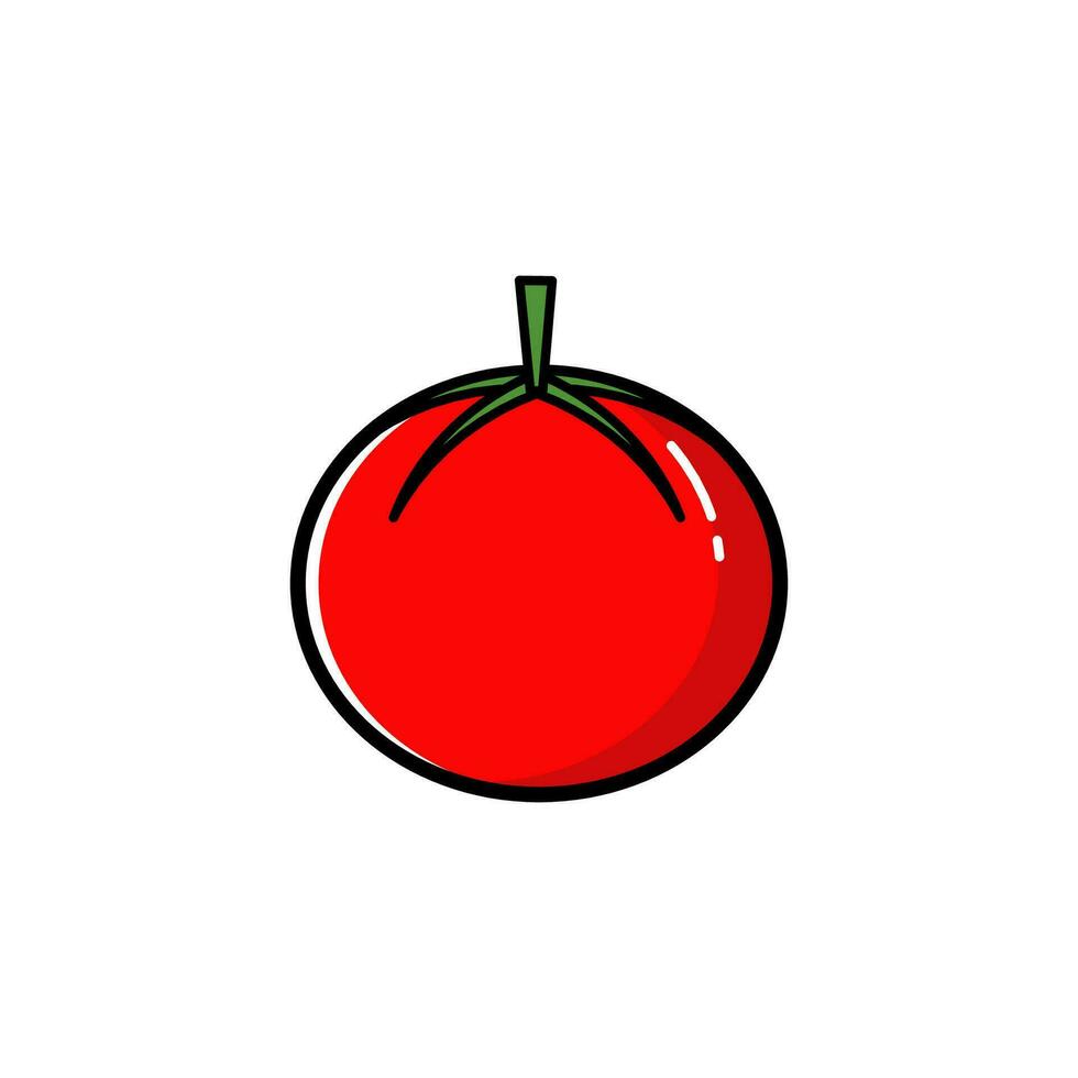 tomate conception avec plat conception style vecteur