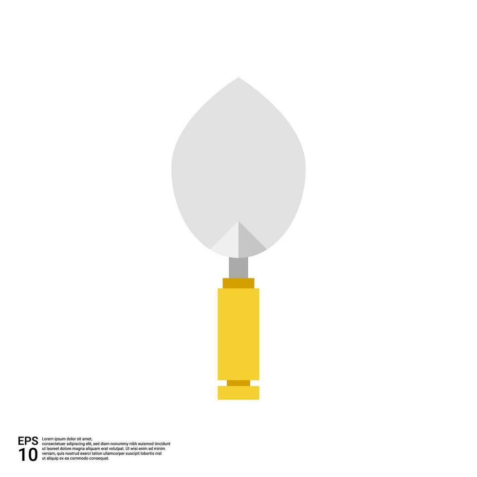 Jaune pelle illustration dans plat conception style vecteur