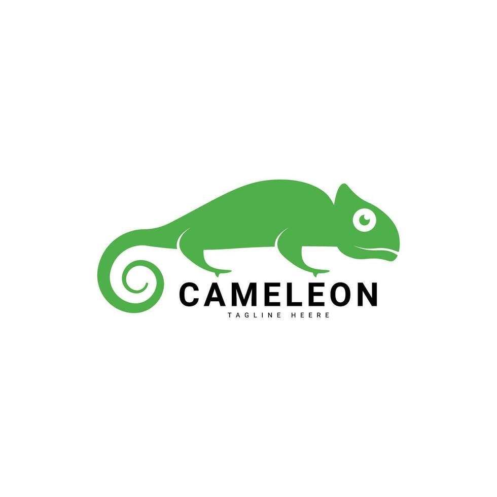 branché et moderne vert caméléon logo vecteur