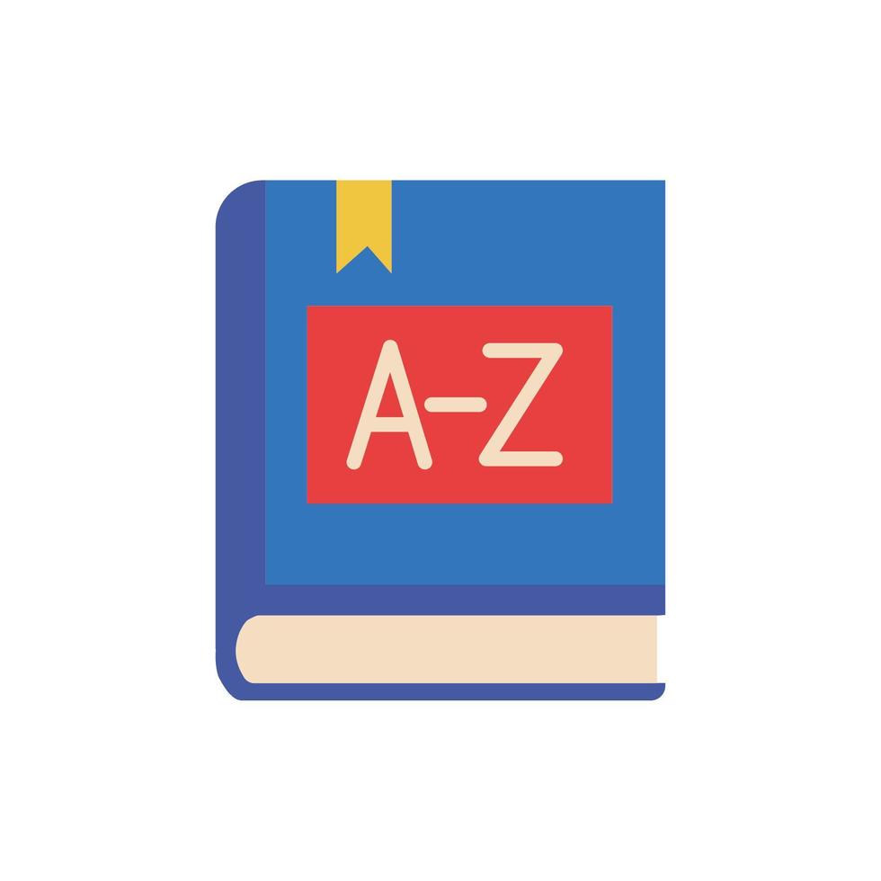 icône de fournitures scolaires de livre de texte vecteur