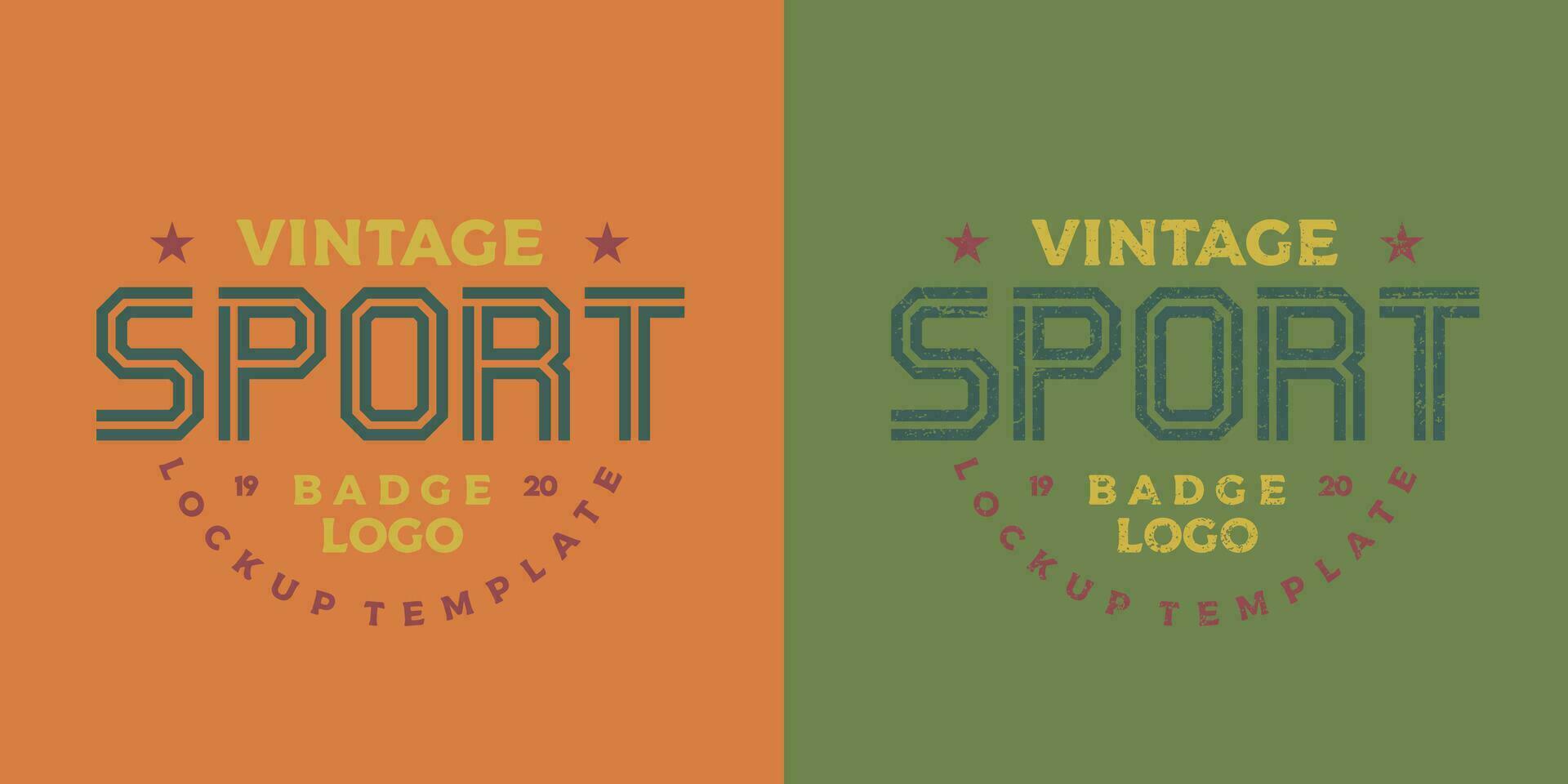 sport badge logo ancien rétro vecteur