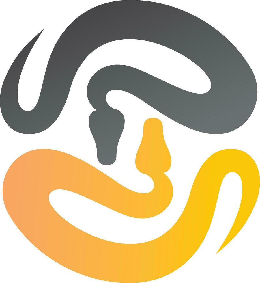 deux python logo vecteur