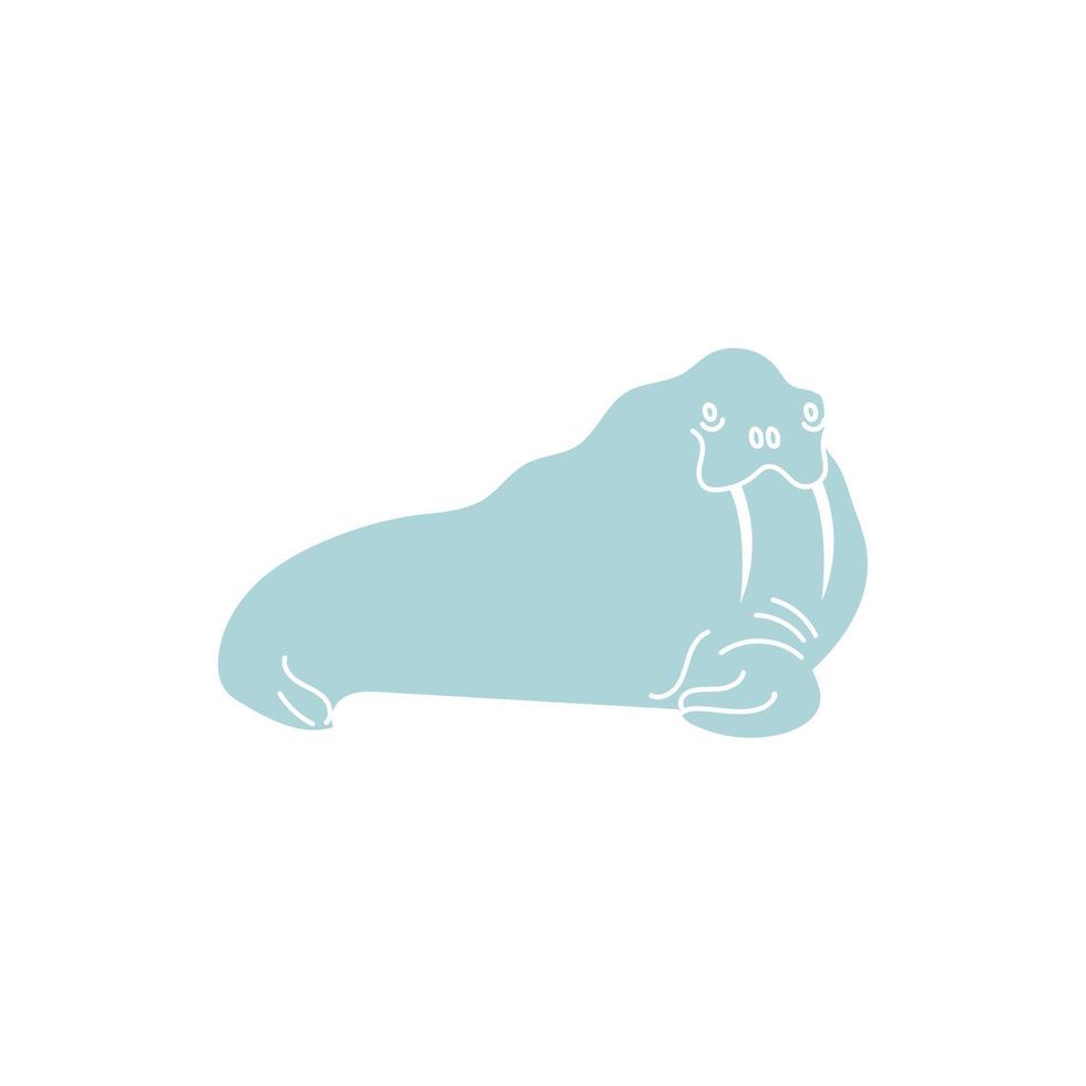 icône isolé des animaux de la vie de lion de mer vecteur