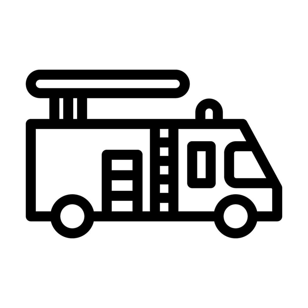 Feu un camion vecteur épais ligne icône pour personnel et commercial utiliser.