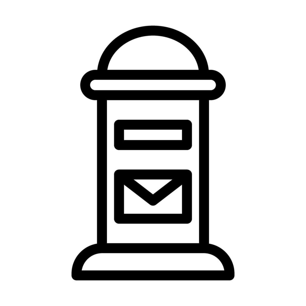 boîte aux lettres vecteur épais ligne icône pour personnel et commercial utiliser.