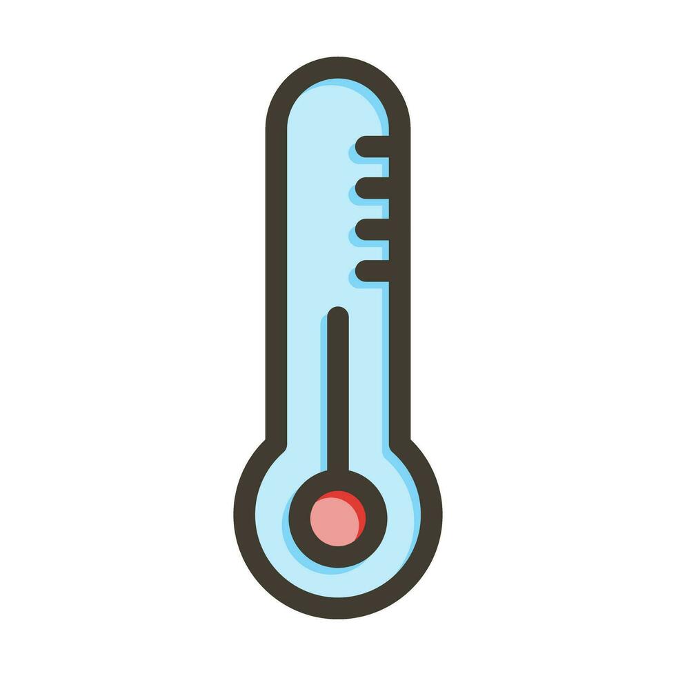thermomètre épais ligne rempli couleurs pour personnel et commercial utiliser. vecteur