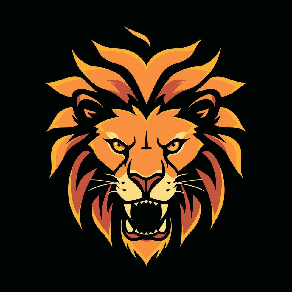 Lion mascotte logo pour esport. Lion T-shirt conception. Lion logo. Lion autocollant vecteur