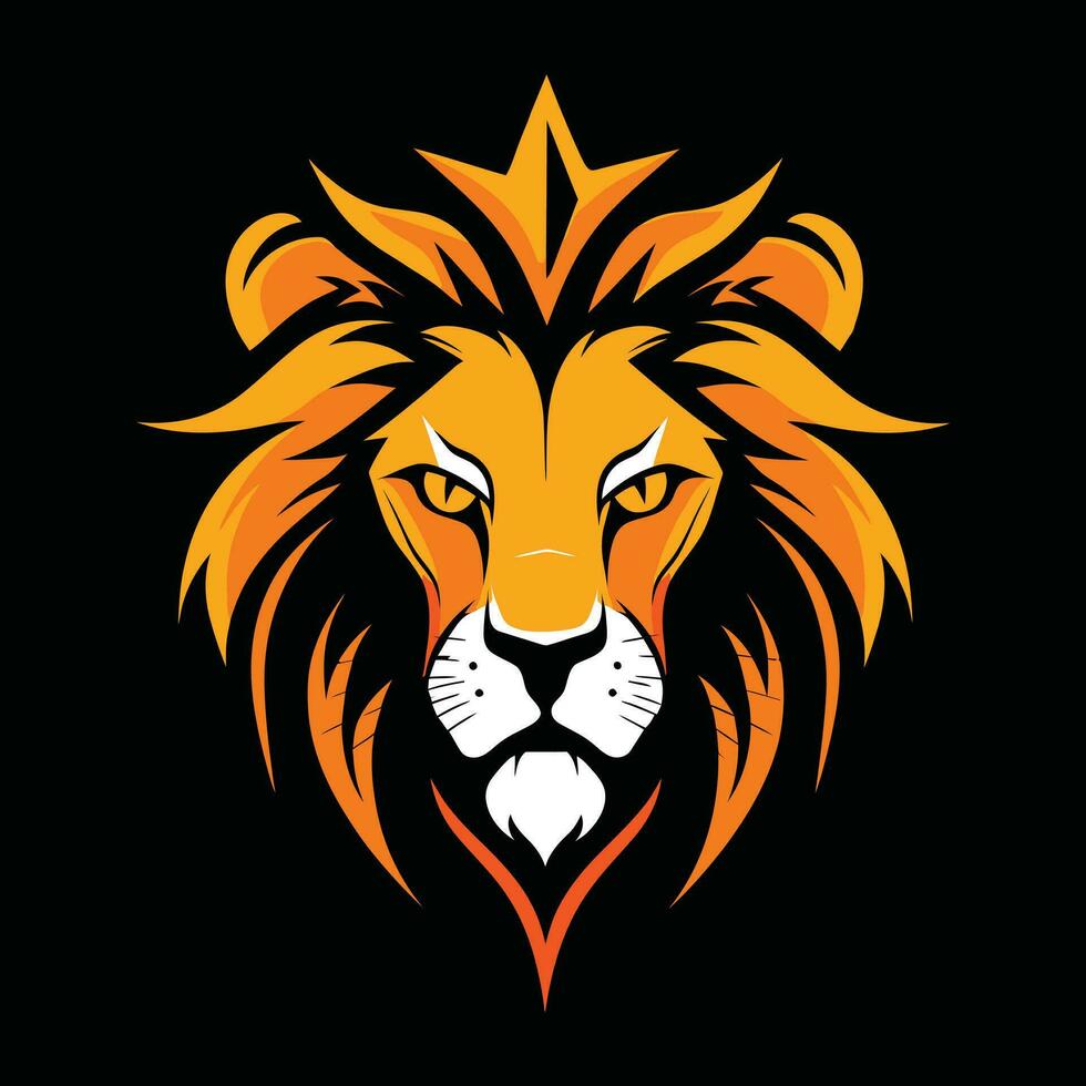 Lion mascotte logo pour esport. Lion T-shirt conception. Lion logo. Lion autocollant vecteur