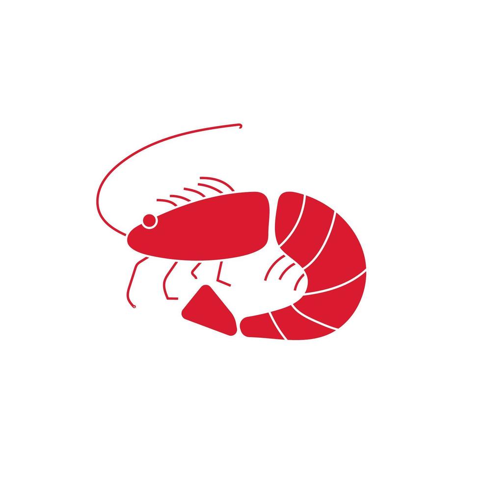 icône isolé des animaux de la vie marine de homard vecteur