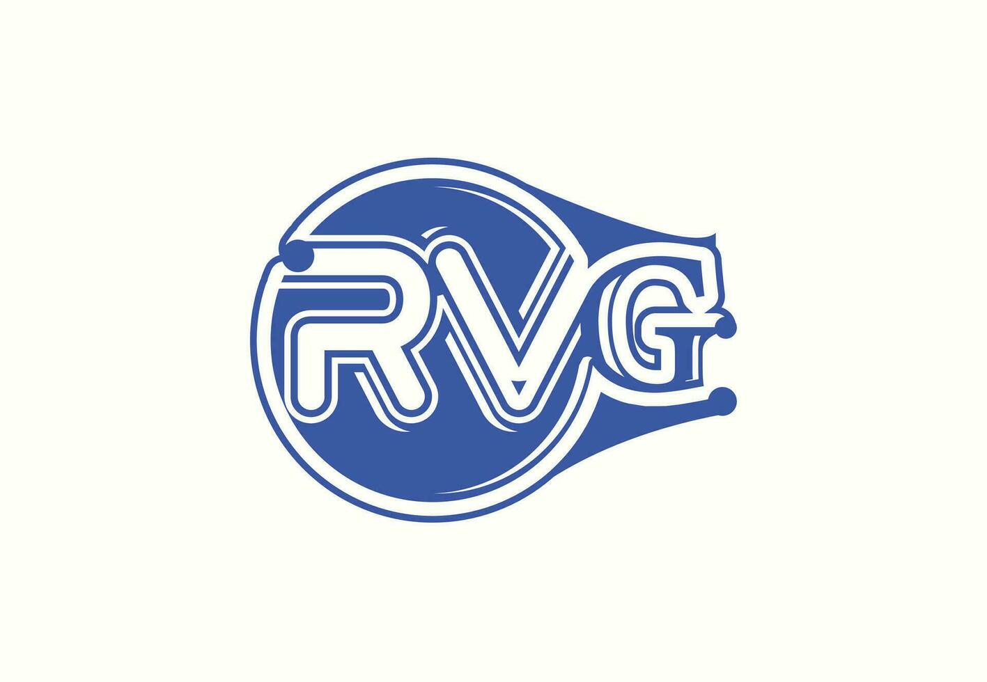 RVG lettre logo et icône conception modèle vecteur