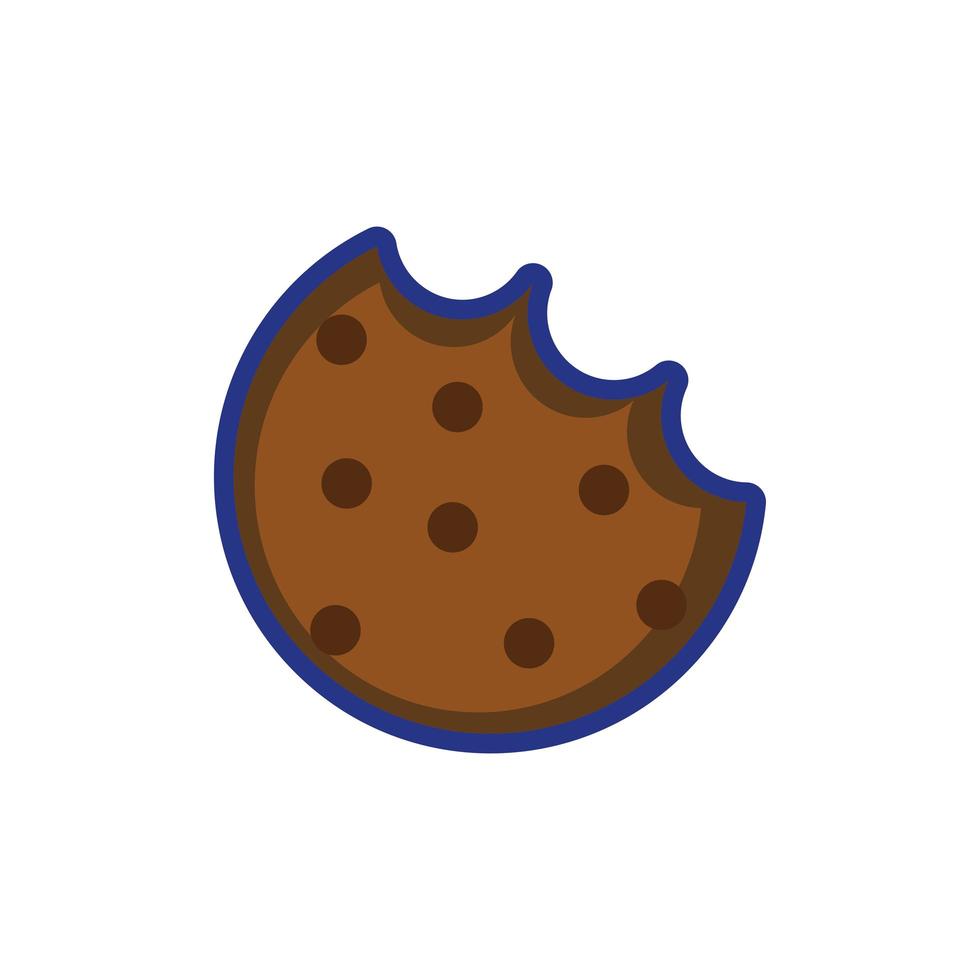 icône isolée de produit de pâtisserie de biscuit sucré vecteur