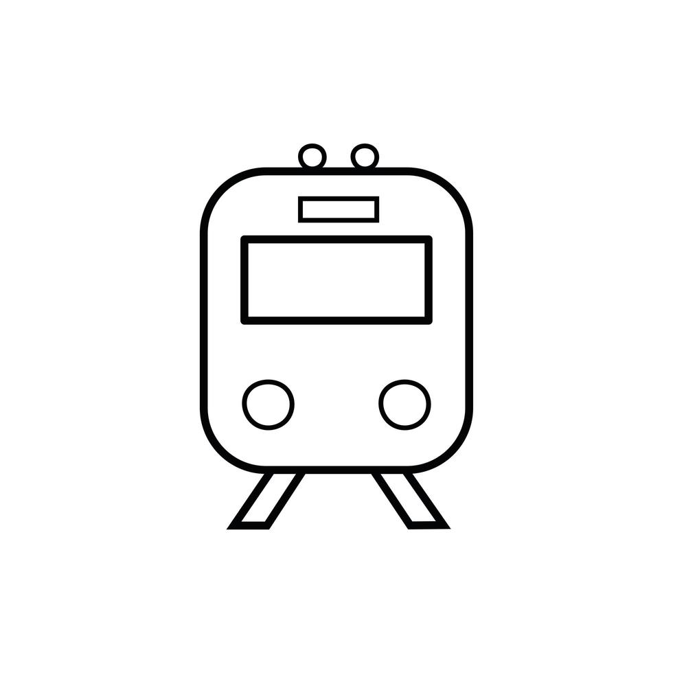 icône de style de ligne de transport de métro vecteur