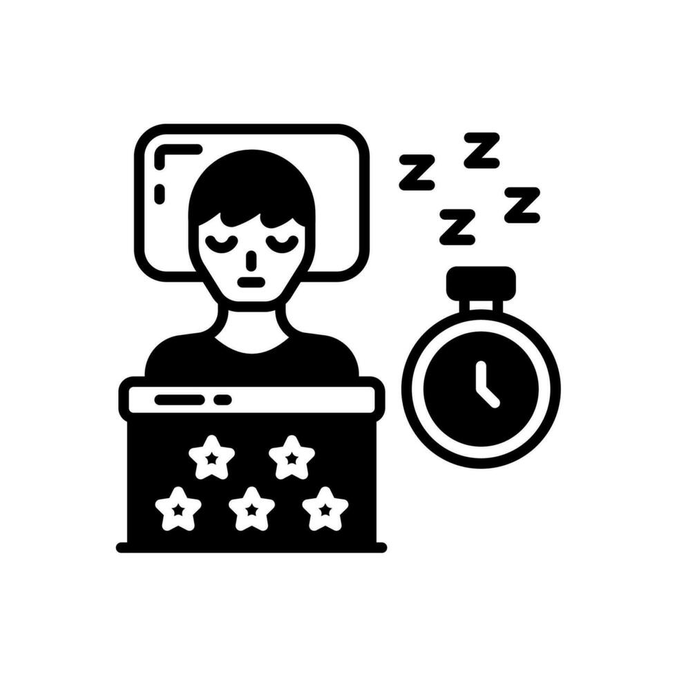en bonne santé sommeil programme icône dans vecteur. illustration vecteur