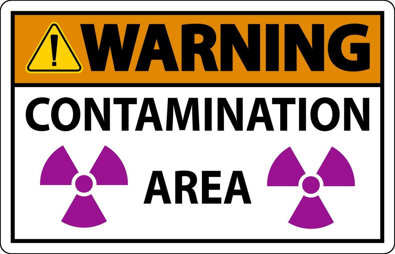 avertissement radioactif matériaux signe mise en garde contamination zone vecteur