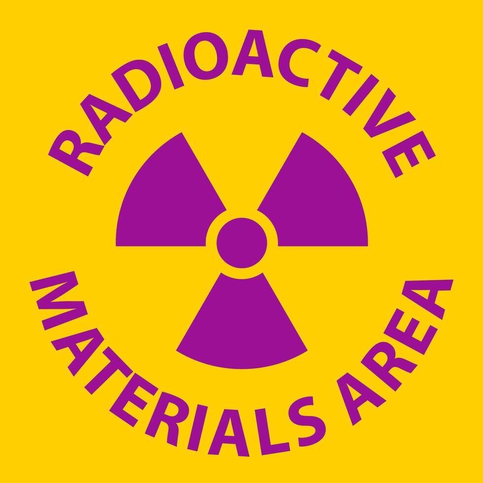 mise en garde signe radioactif matériaux zone vecteur