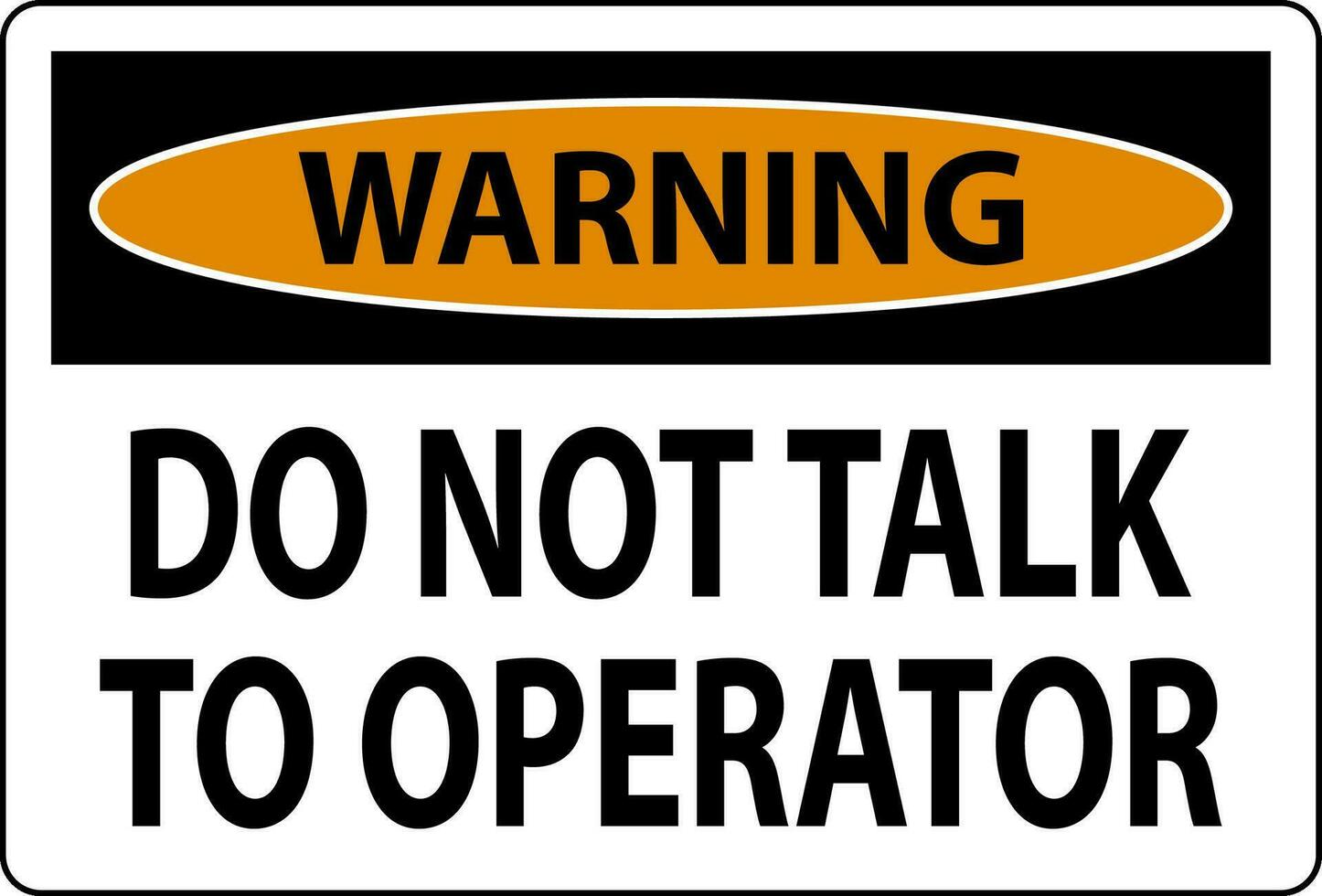avertissement signe faire ne pas parler à opérateur vecteur