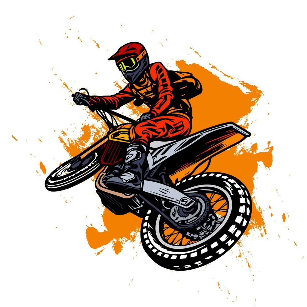 moto traverser vecteur illustration pro vecteur