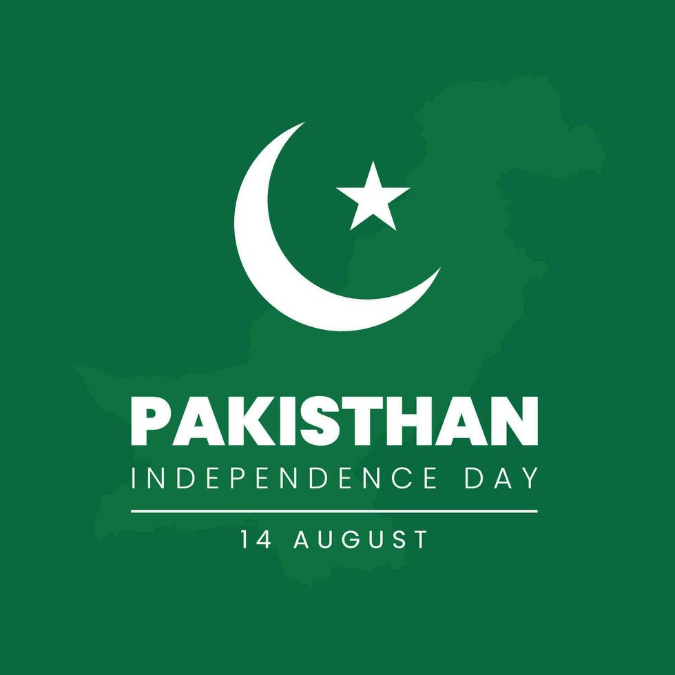 Pakistan indépendance journée avec Pakistan carte vecteur