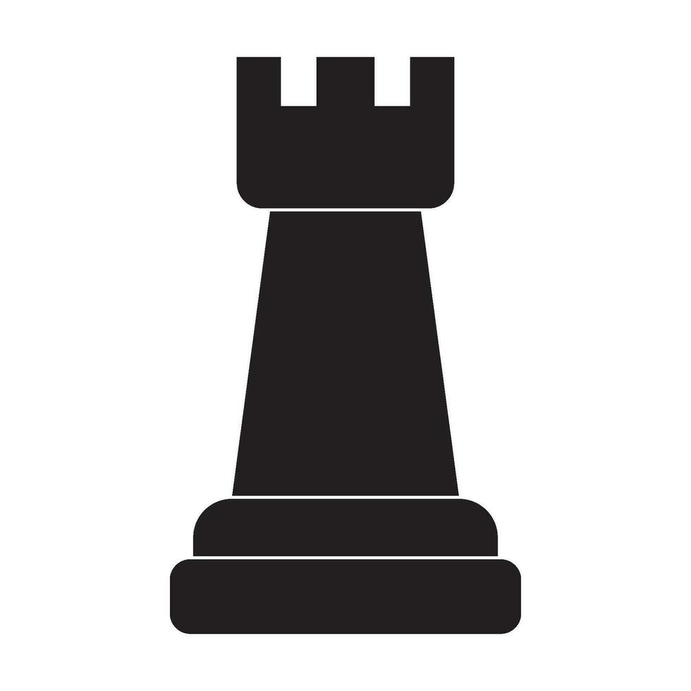 échecs icône, tour vecteur