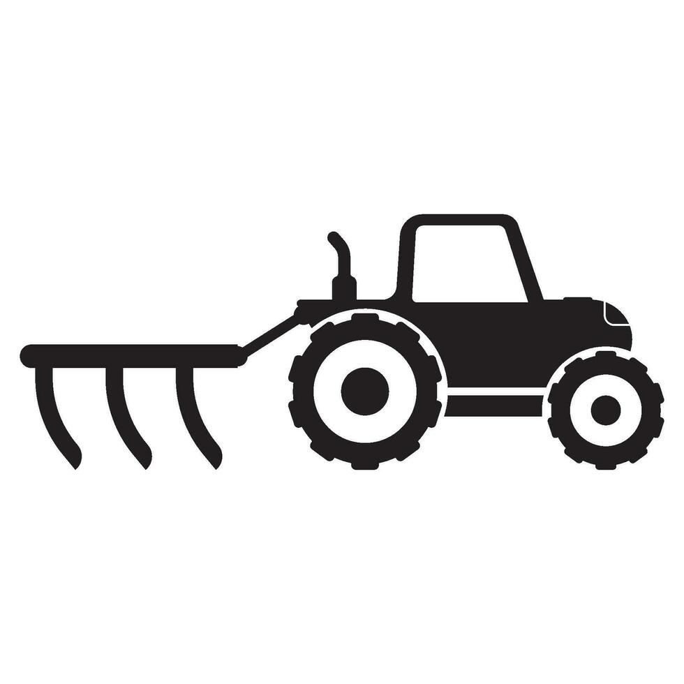 vecteur d'icône de tracteur