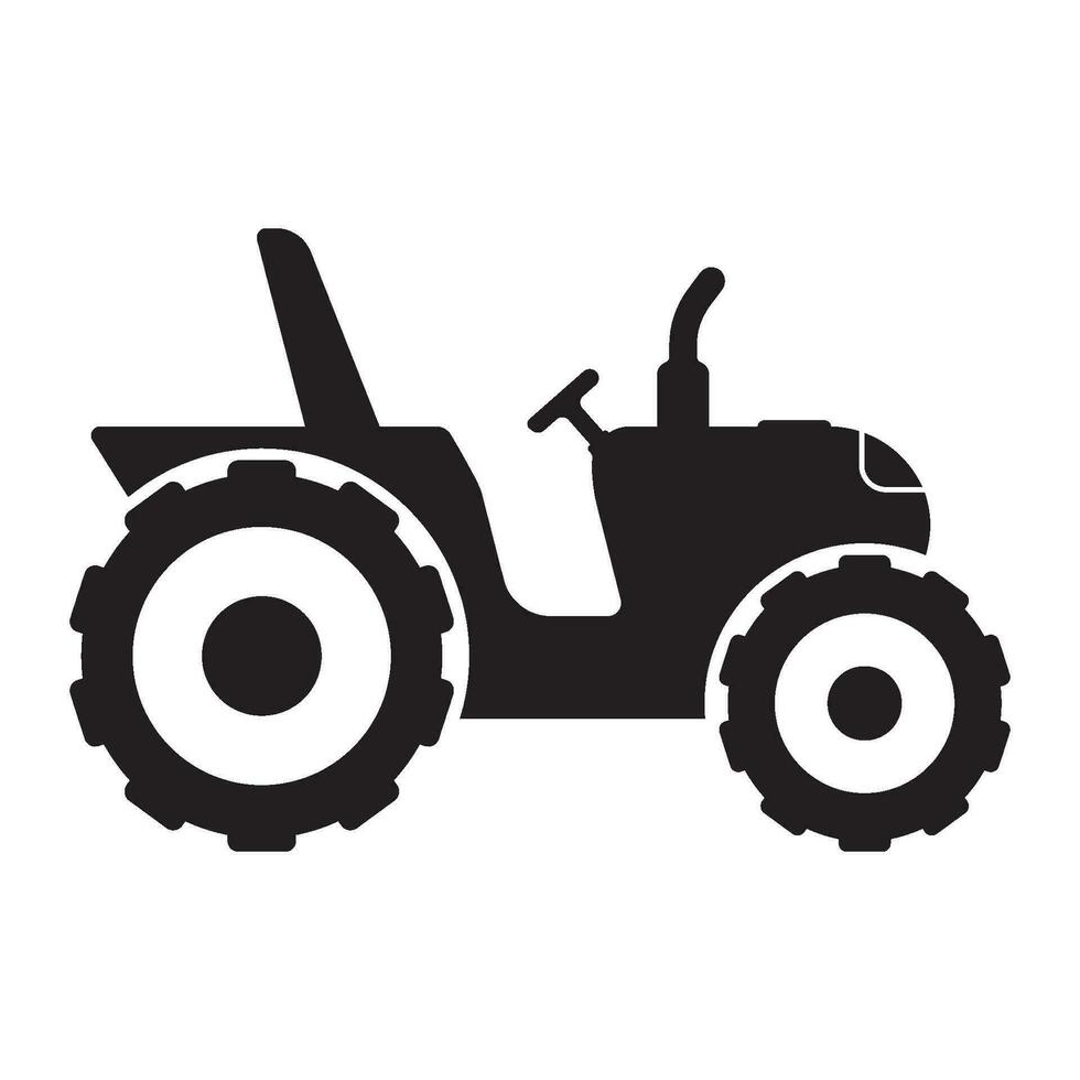 vecteur d'icône de tracteur