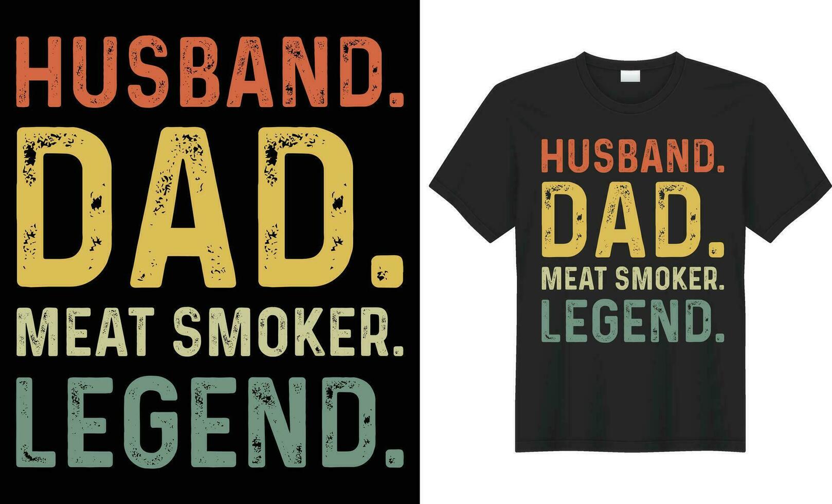 mari papa Viande fumeur Légende typographie vecteur T-shirt conception. parfait pour impression articles et Sacs, modèle, affiche, bannière. manuscrit vecteur illustration. isolé sur noir Contexte.