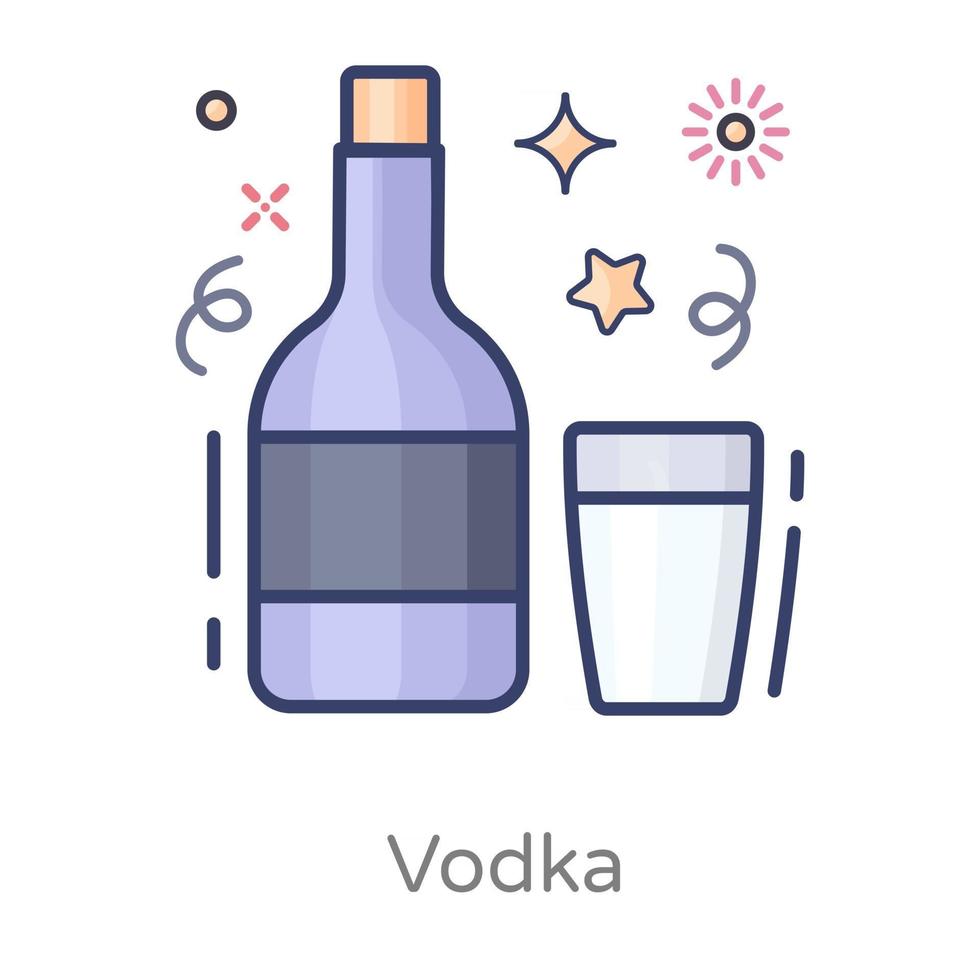 boisson alcoolisée à la vodka vecteur