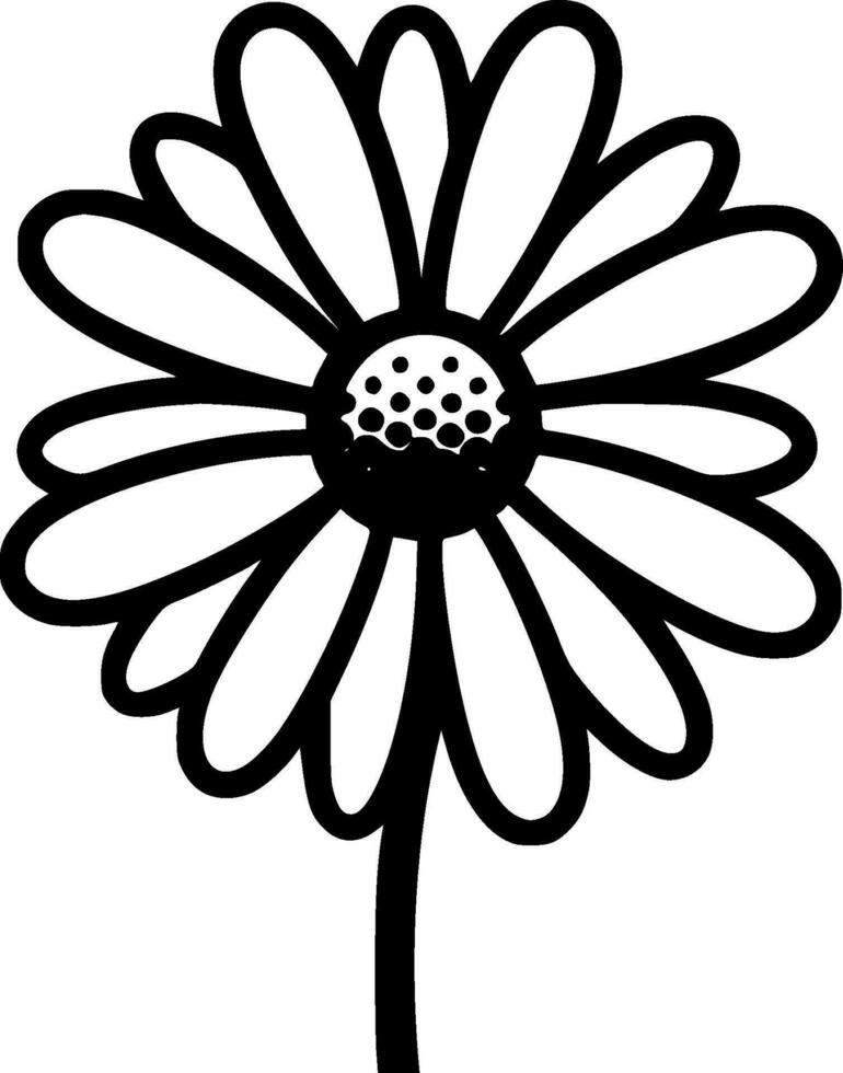 Marguerite - minimaliste et plat logo - vecteur illustration