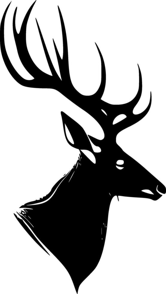 cerf - minimaliste et plat logo - vecteur illustration