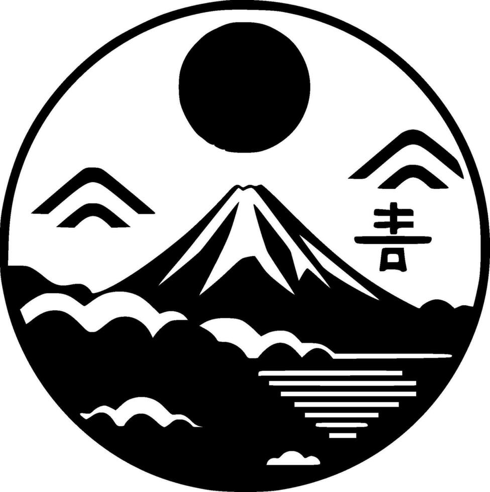 Japon - minimaliste et plat logo - vecteur illustration