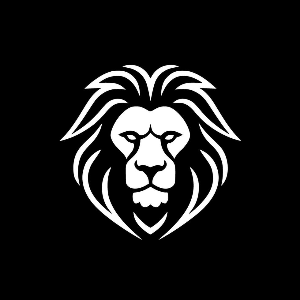 Lion - minimaliste et plat logo - vecteur illustration