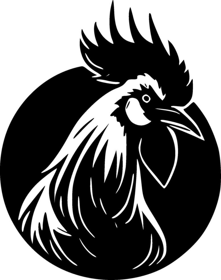 coq - minimaliste et plat logo - vecteur illustration