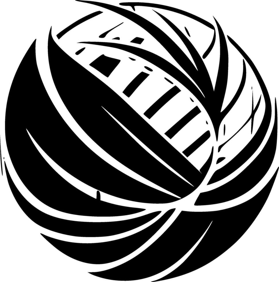 volley-ball - minimaliste et plat logo - vecteur illustration