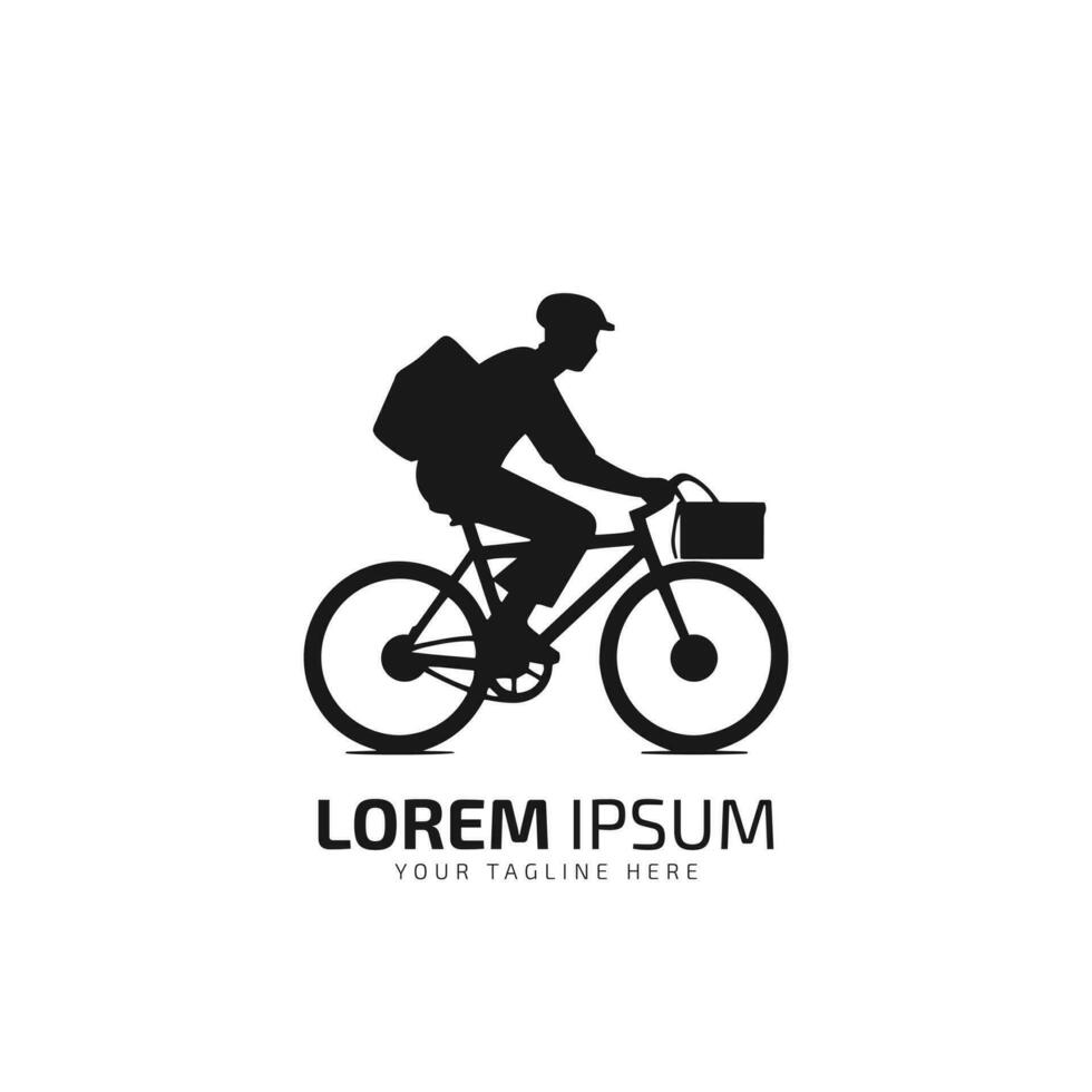 moto ou cycle livraison homme logo. icône symbole vecteur modèle