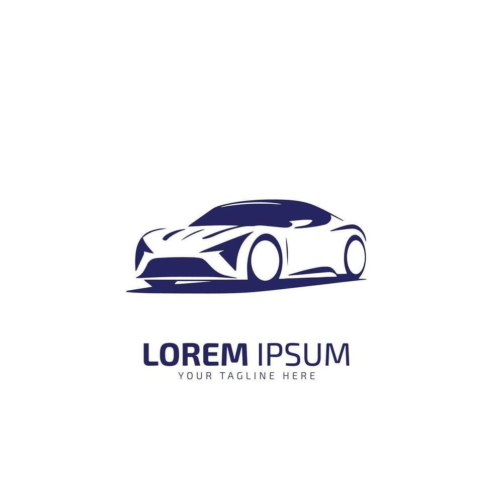 automobile sport voiture courses logo modèle isolé sur blanc Contexte. vecteur