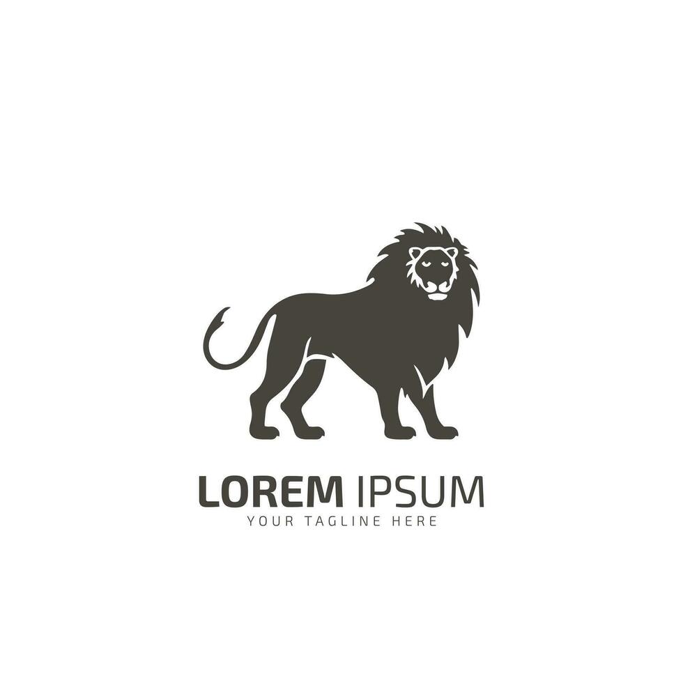 Lion logo vecteur illustration, emblème conception sur blanc Contexte