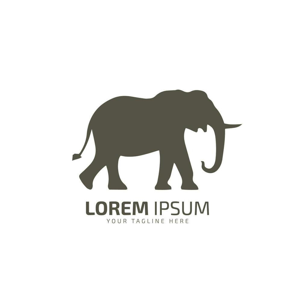 l'éléphant logo icône l'éléphant silhouette l'éléphant isolé vecteur illustration conception