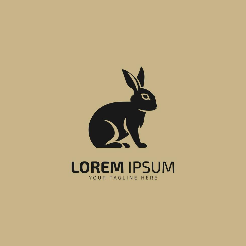 silhouette de Pâques lapins logo, lapin logo vecteur icône isolé.