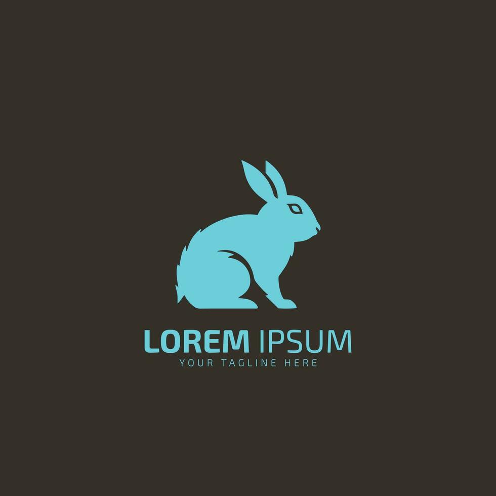 lapin silhouette logo icône vecteur modèle illustration.