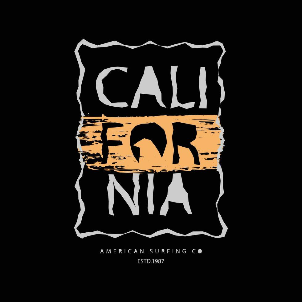 Californie, vecteur illustration typographie. parfait pour t chemise conception